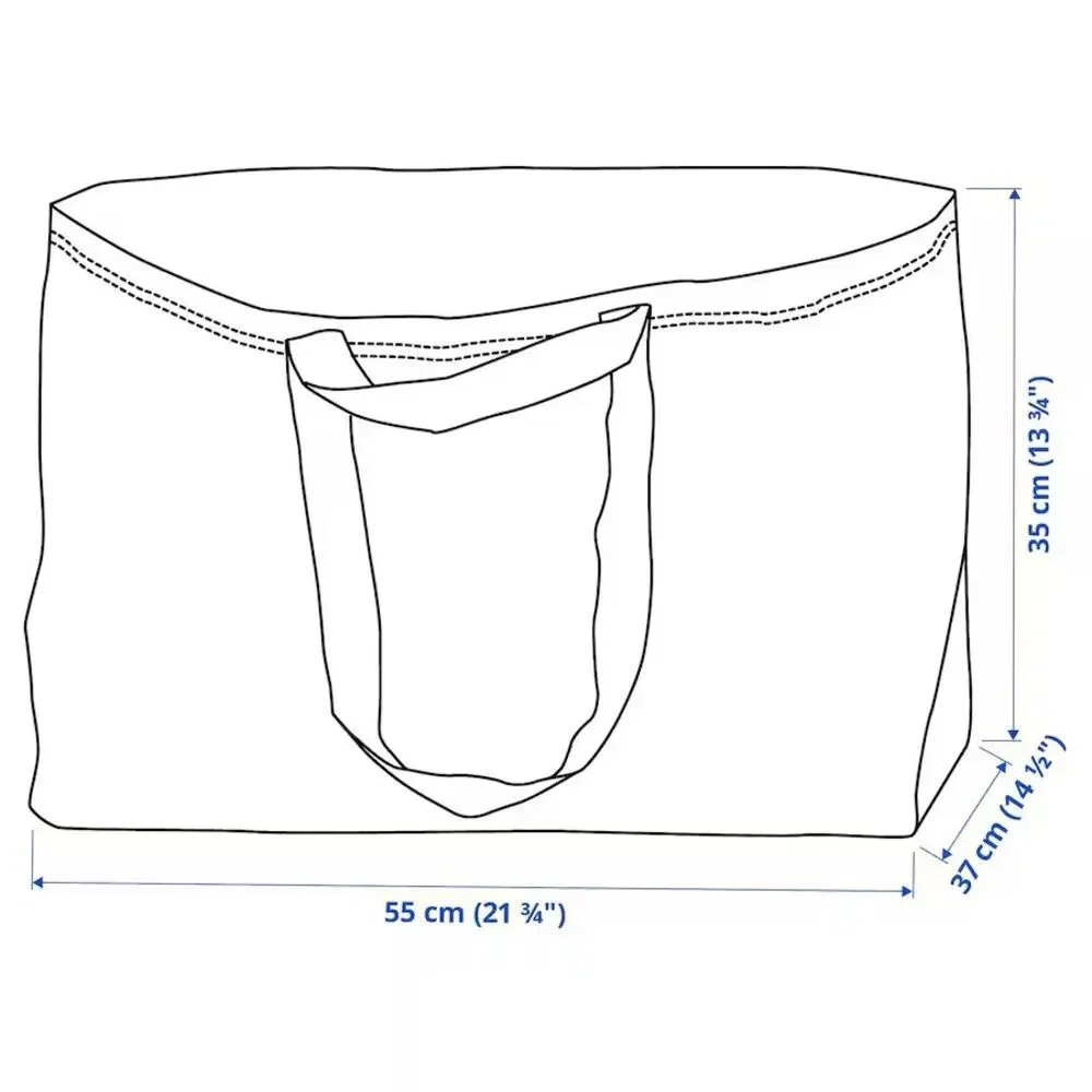 NWT IKEA FRAKTA Large Blue Shopping Bag (19 gallon; 21¾ x 14½ x 13¾